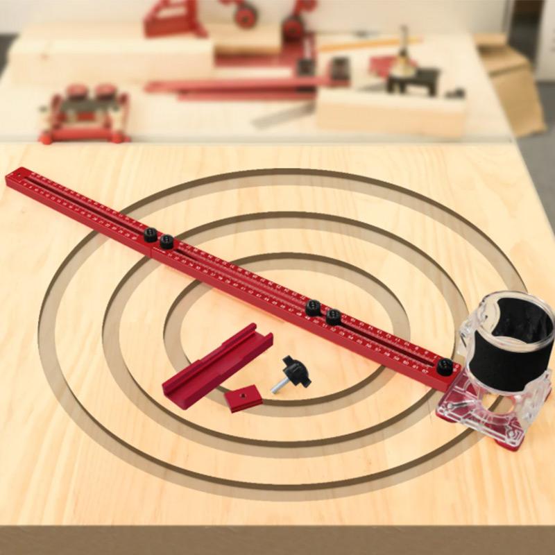 Extended 3 In 1 Router Milling Groove Bracket 9-61cm Radius Router Circle Cutting Jig Aluminum Cabinet Hardware Jig for Woodwork