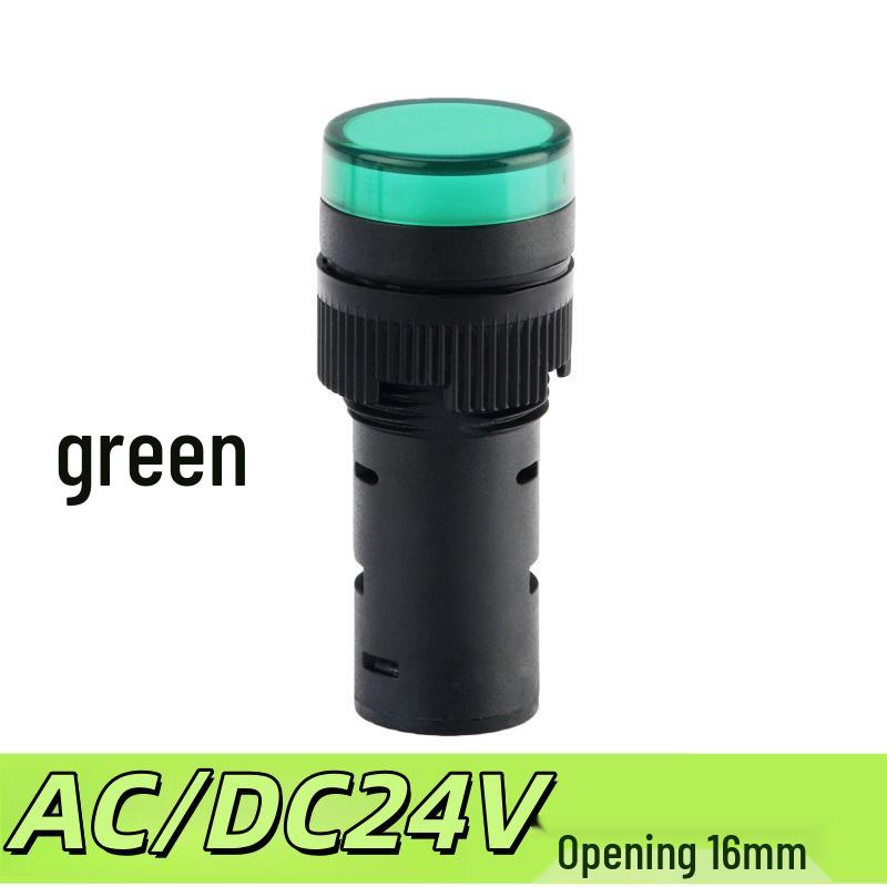 AD16-16DS LED Indicator Light: 16MM, 24V, 220V/380V, Red/Yellow/Green/Blue/White Signal.