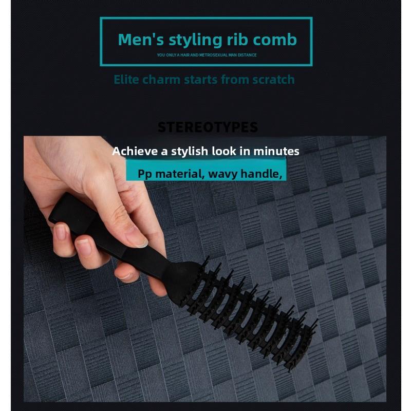 Plastic rib comb men's fluffy oil head big back head