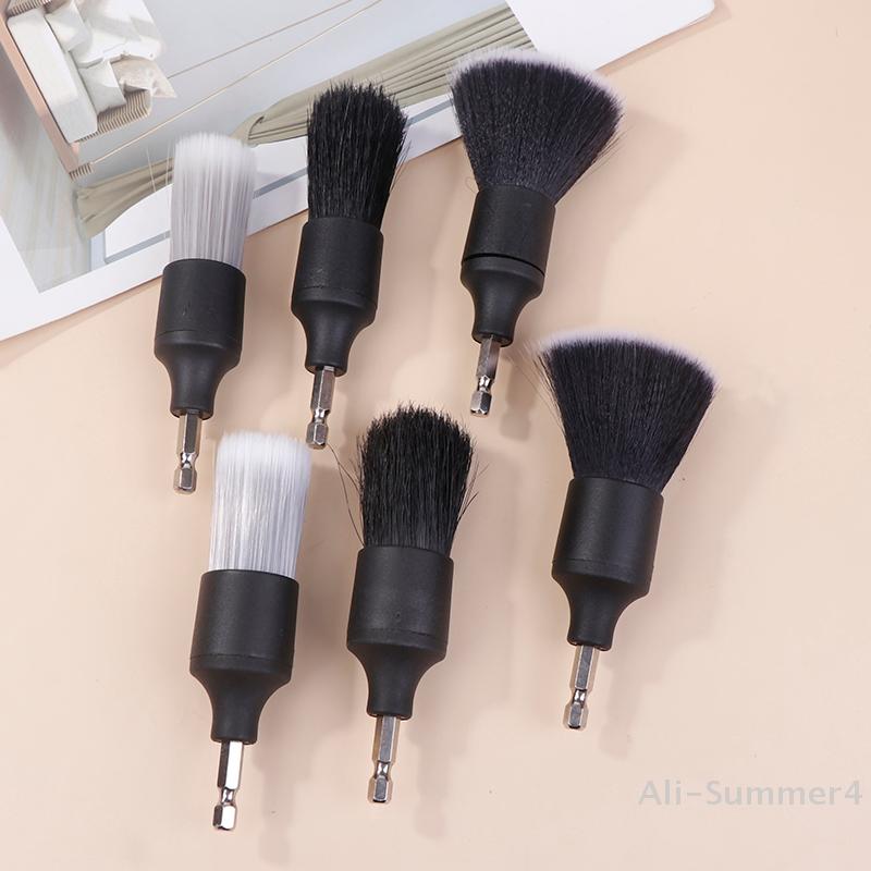 3 PCS New Car Detail Brush Electric Drill Brush Boar Bristle Brush Car Interior Cleaning Crevice Brush