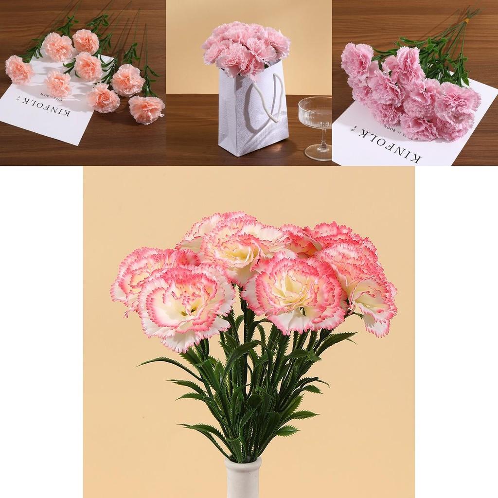 Artificial Carnation Silk Flower Arrangement For Home Office Party Decoration