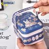 Easter Theme Decorative Tinplate Box Gift Packing Case Small Suitcase Storage Tin Metal Candy Cookie Box Sundries Organizer Cans