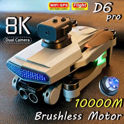 New LYZRC D6 PRO Drone ESC Dual Camera HD Aerial Photography Obstacle Avoidance WIFI FPV Quadcopter Children's Toy Gift