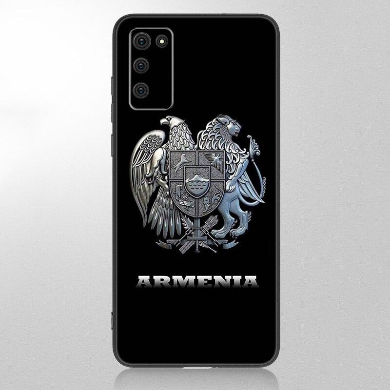 Armenia Armenians Flag Case For Samsung Galaxy A12 A02S A22 A32 A52 A72 A71 A51 A41 A31 A21 A11 A50 A70 A10S A20S Black Cover