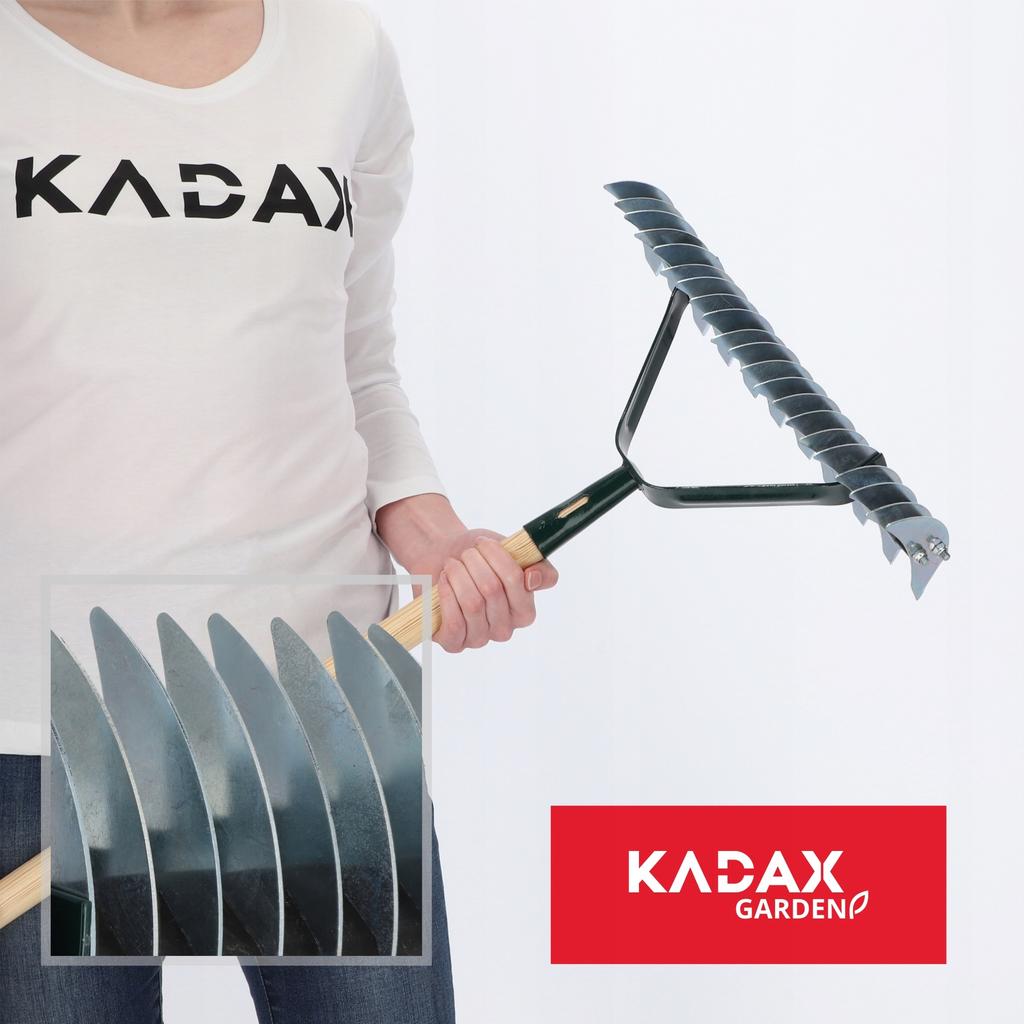 KADAX Rasenlüfter Handvertikutierer Gartenspikes 170 cm doppelseitig