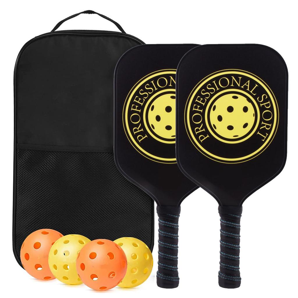 Carbon Fiber Aramid Pickleball Paddles PP Honeycomb UV Printed Racket Set
