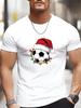Latest Christmas Men's Casual Breathable Versatile Printed Crew Neck Cotton T-Shirt