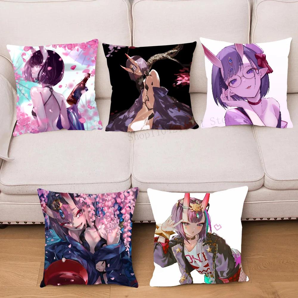 Shuten Douji Animiertes Spiel Fate Grand Order Kissenbezug Quadratisches Kissen Schlafzimmer Sofa Freizeit Auto Wohnzimmer Heimdekoration 40X40