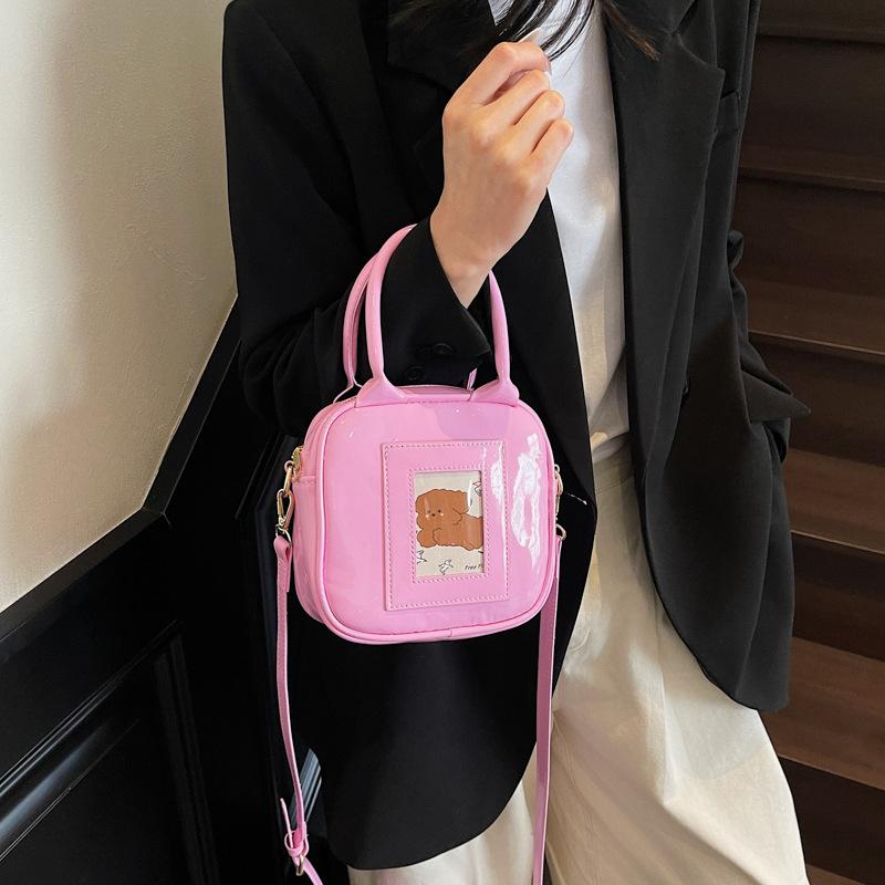 Neue trendige Mode lässig vielseitig Handtrage kleine quadratische Tasche Schulter Umhängetasche Damentasche Nische Handtasche