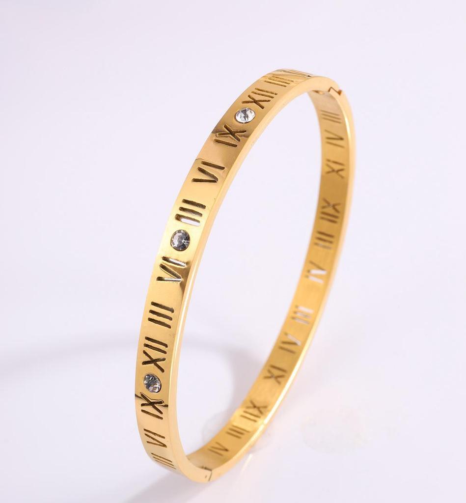 Starry Sky Silver Titanium Steel Bracelet for Women - High-End, Versatile, Full Diamond, Non-Fading Fashion Accessory