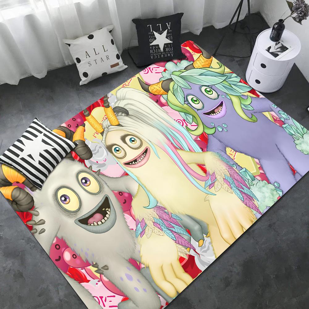 3D My Singing Monsters Kitchen Mat Washable Non-Slip Living Room Sofa Chairs Area Mat Kitchen Modern Home Decor