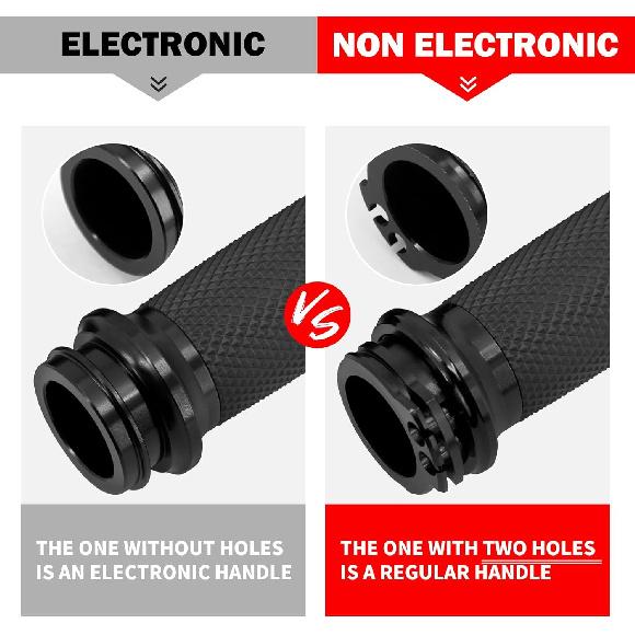 HDBUBALUS 1" Electronic Throttle Defiance Handlebar Grips 25mm Hand Grips Fit for Harley Touring Street Glide Road King Road Glide Electra Glide