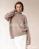 **Women's Thickened Knit Top Autumn Winter Loose Turtleneck Sweater Oversized High Neck Jumper**