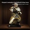 Cloth Doll Samurai Warrior Ornament Handmade Japanese Style Figurine with Glossy