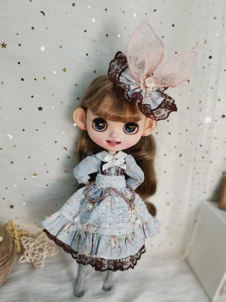 Blythe Obitsu Universal Doll Clothes Pink Rabbit Ears Costume, 24, Licca-chan, Azone, Dress,