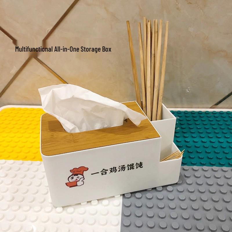 

Multifunctional European Style Tissue Box with Wooden Lid for Home, Car, or Gift – Customizable Logo Available