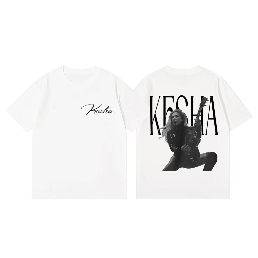 Summer Casual Fashion Loose T-shirts Kesha The Freedom Tour 2026 Merch T-shirt Unisex Women Vintage Aesthetic Short Sleeve T Shirts