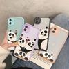 Creative Panda Family Cute Animal Phone Case for iPhone 15 12 13 11 14 Pro Max 7 8 Plus SE 2020 X XR XS Shockproof Couple Cover