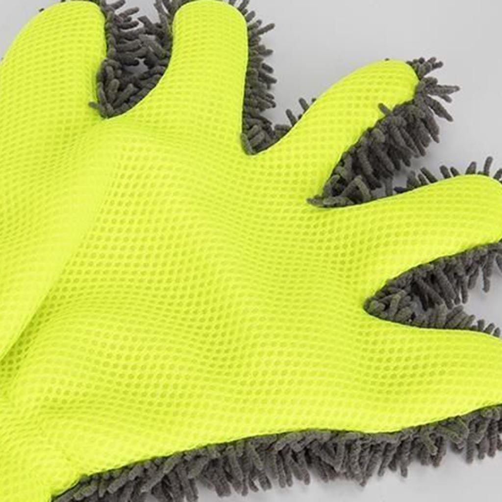 Dubbelsidiga tvätthandskar i fleece med hög absorptionsförmåga för bilvård