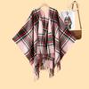 New Scottish color plaid scarf shawl cape Nordic fashion classic outer shawl cape new