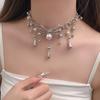 Hollowed-out Butterfly Multi-layer Tassel Pendant Necklace for Women, A Niche Style Layered Choker Chain for Wearing Together
