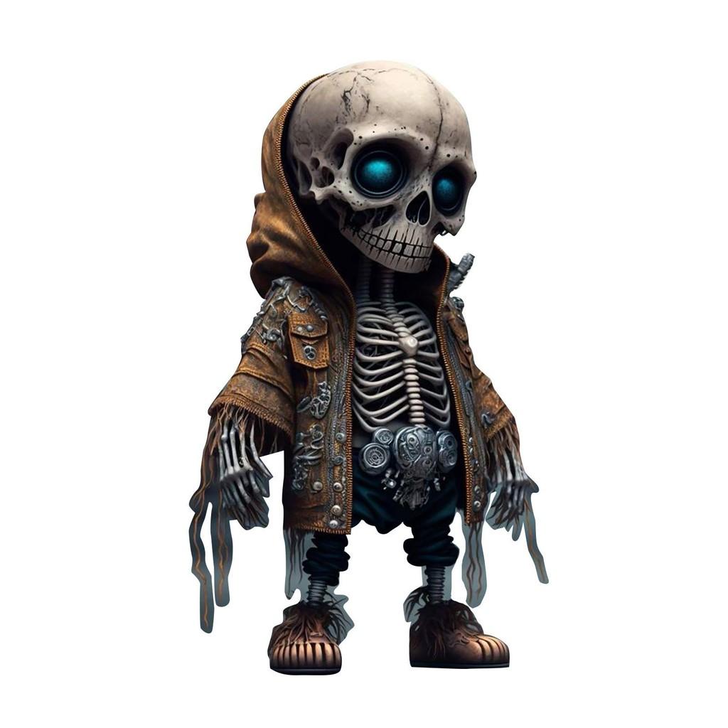 Cartoon Skull Car Pendant Acrylic Flat Surface Design Halloween Decoration