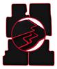 Velour Floor Mats with Red Edge For: Infiniti FX II SUV (2008-2017)