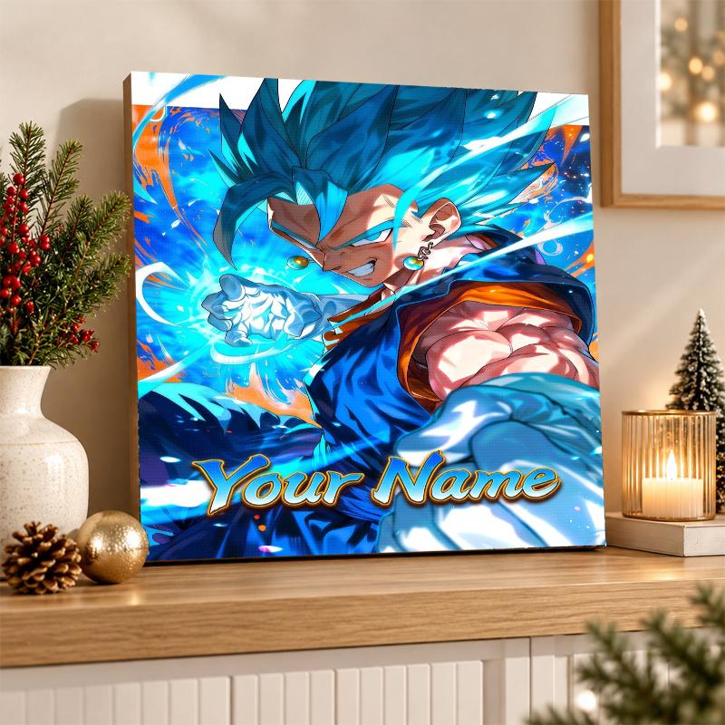 Gogeta Custom Name Diamond Painting Personalized 5D Full Drill DIY Diamond Art Home Decor