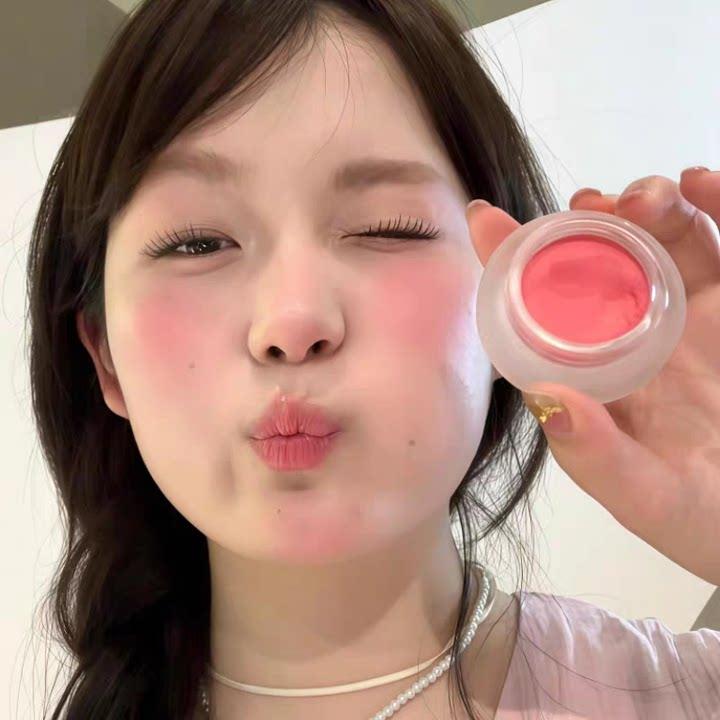 Super Youthful and Sweet Guava Color! Cream Blush 2026 New Hot-Selling Model Shrinking and Expanding Color Gray Pink