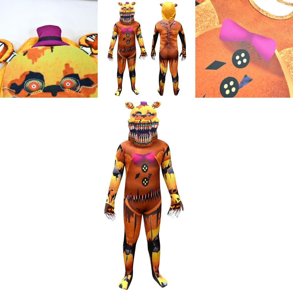 Five Nights At Freddy's Cosplay Costume For Kids Soft Milk Silk Fabric Siamese Suit Halloween Masquerade Suit