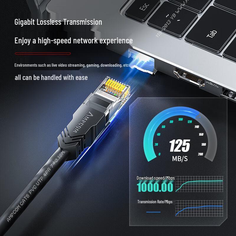 AMPCOM Cat6 / Cat6A Ethernet Patch Cable