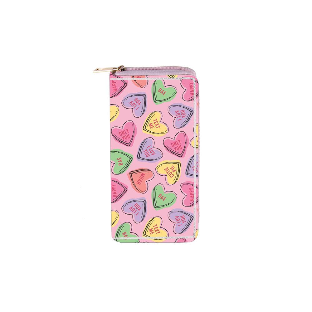 New Cartoon Love Long Zipper Wallet Card Bag Wallet