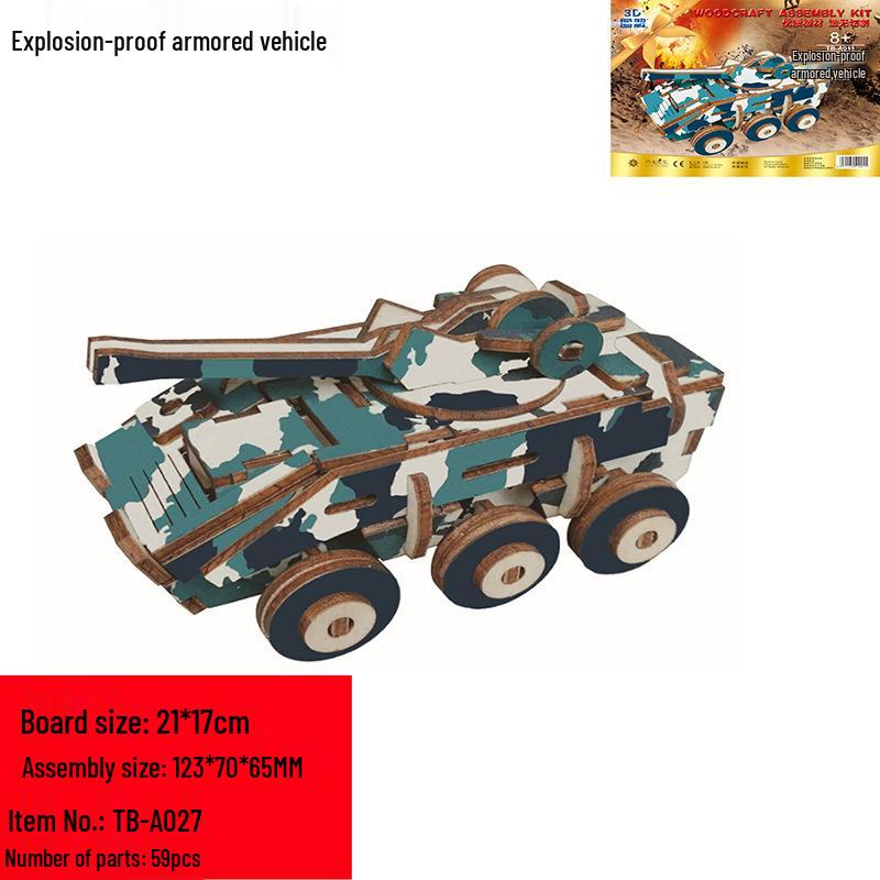 2021 New Wooden 3D Jigsaw Puzzle: DIY Creative Model for Children's Education
