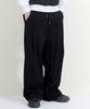 Deumakeu Corduroy Real Wide One-Pleat Pants Black