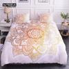 Colorful Mandala Duvet Cover Set Bohemian Style Pastel Toned Abstract Flower Design Print Bedding Set Quilt Cover Pillow Covers
