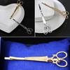 1x Fashion Women Chic Golden Silvery Scissors Shape Hair Clip Hair Pin Headwear