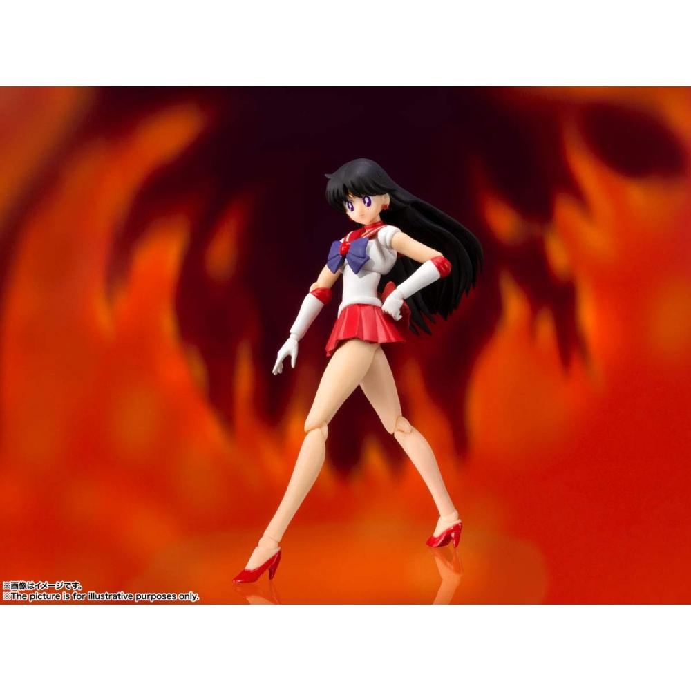 SHFiguarts Sailor Moon Sailor Mars - Barevná edice animace- (Verze pro další prodej) Cca. Pohyblivá figurka 140mm PVC&ABS lakovaná