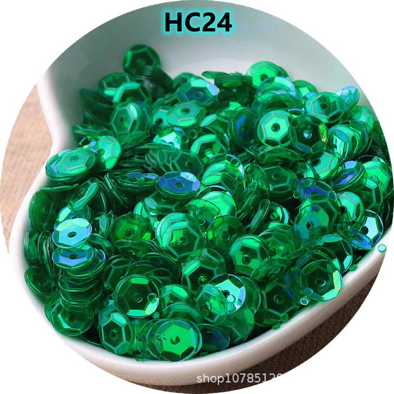 Paetês Côncavos Redondos AB Iridescentes de 6mm - Peças Curvas Brilhantes para Acessórios de Roupa e Joias DIY