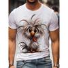 Animal T-Shirt For Men Summer Casual Short Sleeve Cartoon Print Funny Men's T-Shirts Fashion Male Pullover Oversized Clothing
