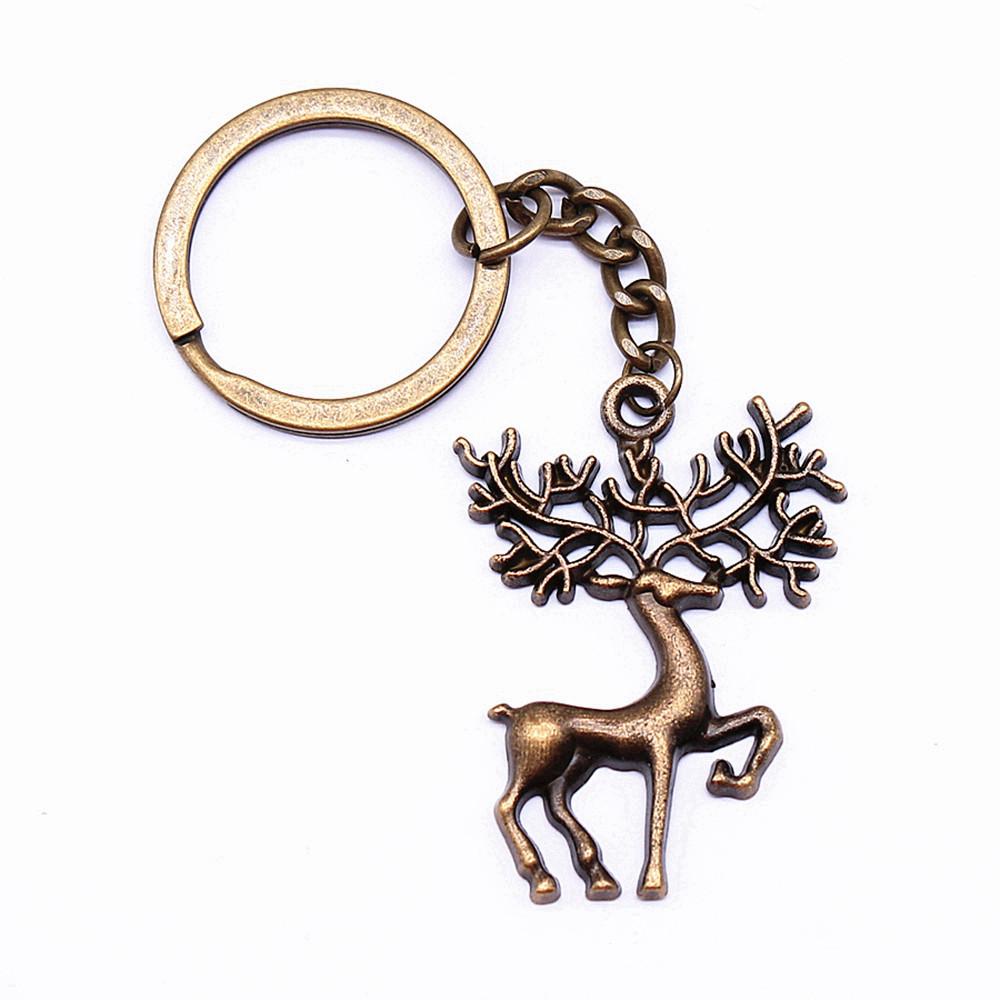 Merry Christmas Keychain Letter Charm Holiday Key Holder 28mm Ring