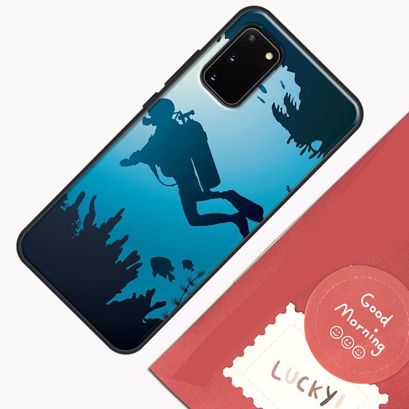 Diver Underwater Diving Cave Caving Phone Case For Samsung Galaxy S26 S25 S24 S20 S21 S22 S23 Ultra S10 Plus S25 FE Cover Shell