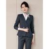Womens Double-Breasted Suit Set Office Receptionist Waitress Salon Sales Staff