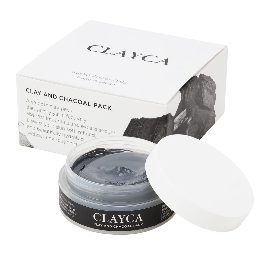 CLAYCA Clay Charcoal Facial Pack 80g Care Mud Pore After Hyaluronic [Pore Pack, Care, Exfoliating, Scrub, Peeling, Cleansing, Acid]