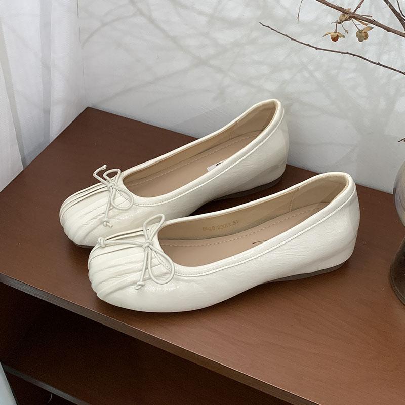 Fashion Fashion Butterfly-Knot Women Flats Slip On Shoes Round Toe Female Footwear With Height Increasing Ladies Flats Shoes lady