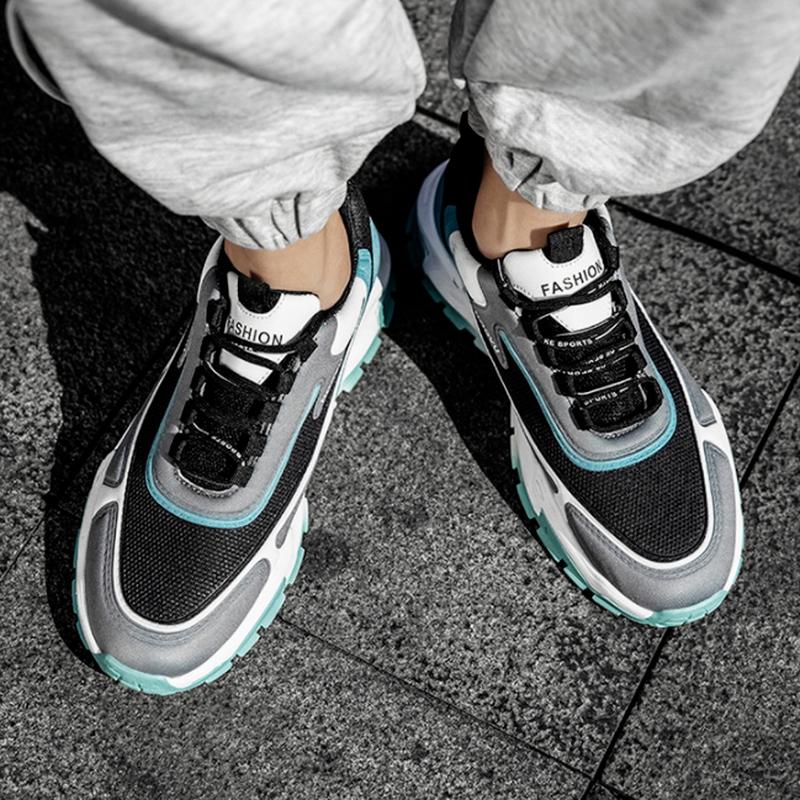 Mode Freizeitschuhe Herren Outdoor Wanderschuhe Herren Atmungsaktive Mesh Schuhe Herren Splicing Tennisschuhe Lässige Sneakers für Herren