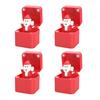 1/2/4Pcs Christmas Middle Finger In A Box Ornament Pop-up Santa Claus Reindeer Snowman Box Desktop Decoration Tricky Props Gag Prank Gift