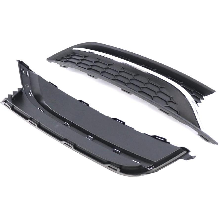 Compatible For VW Passat 2012-2015 Fog Light Grille Without Hole Chrome Trim Cover Grill(Left)