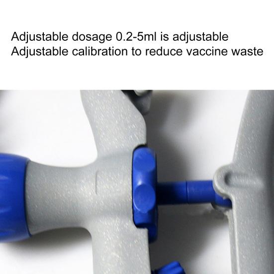 Yousheng 1 Set 1ml/2ml/5ml Pet Syringe Clear Scale Continuous Injection Adjustable Veterinary Automatic Injector Syringe for Poultry