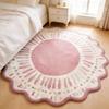 Dopamin-Farben Teppiche für Wohnzimmer Flauschig Weich Schlafzimmer Dekor Teppich Unregelmäßige Form Nachttischteppich Zuhause Verdickt Plüsch Bodenmatte