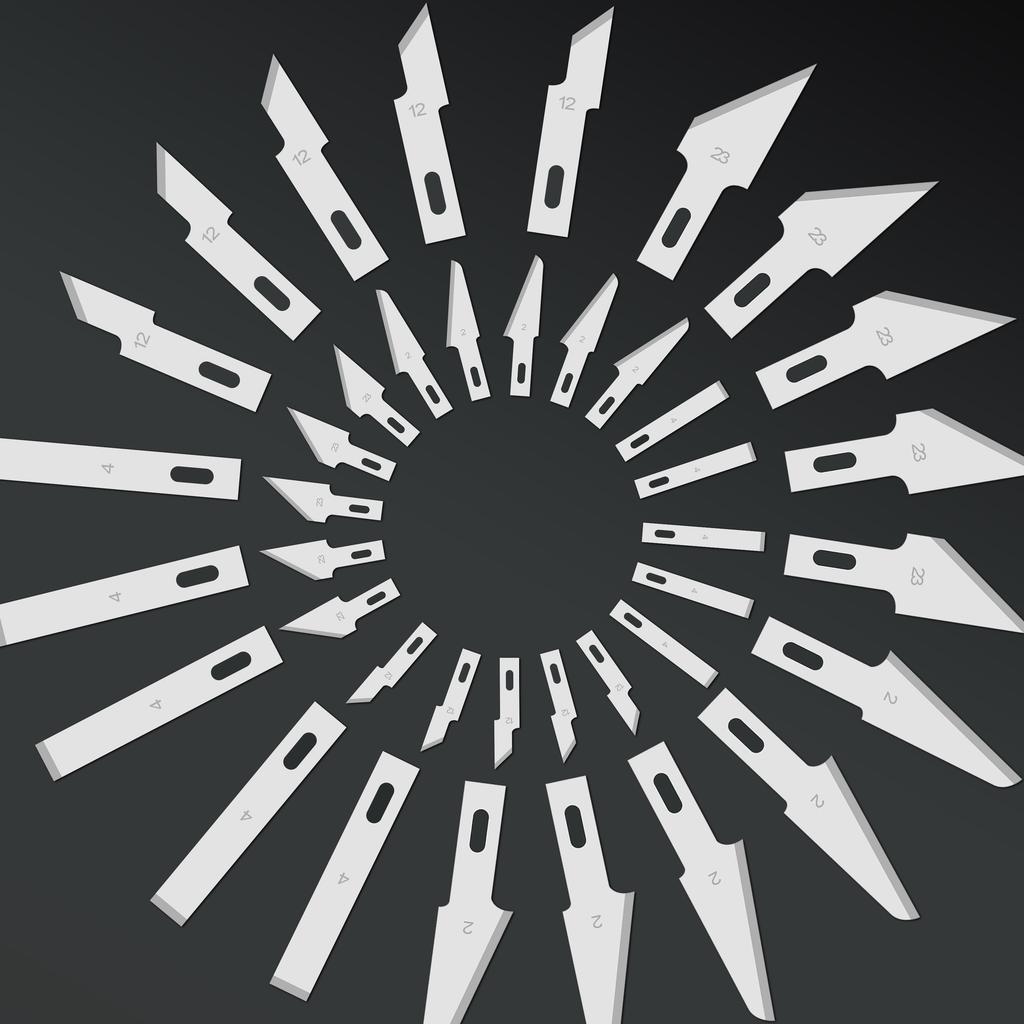 50pcs Wood Carving Blades Cutter Knifes Craft Carve Tool Sculpture Utility Engrave Metal Scalpel Woodcarve PCB Repair DIY Blade